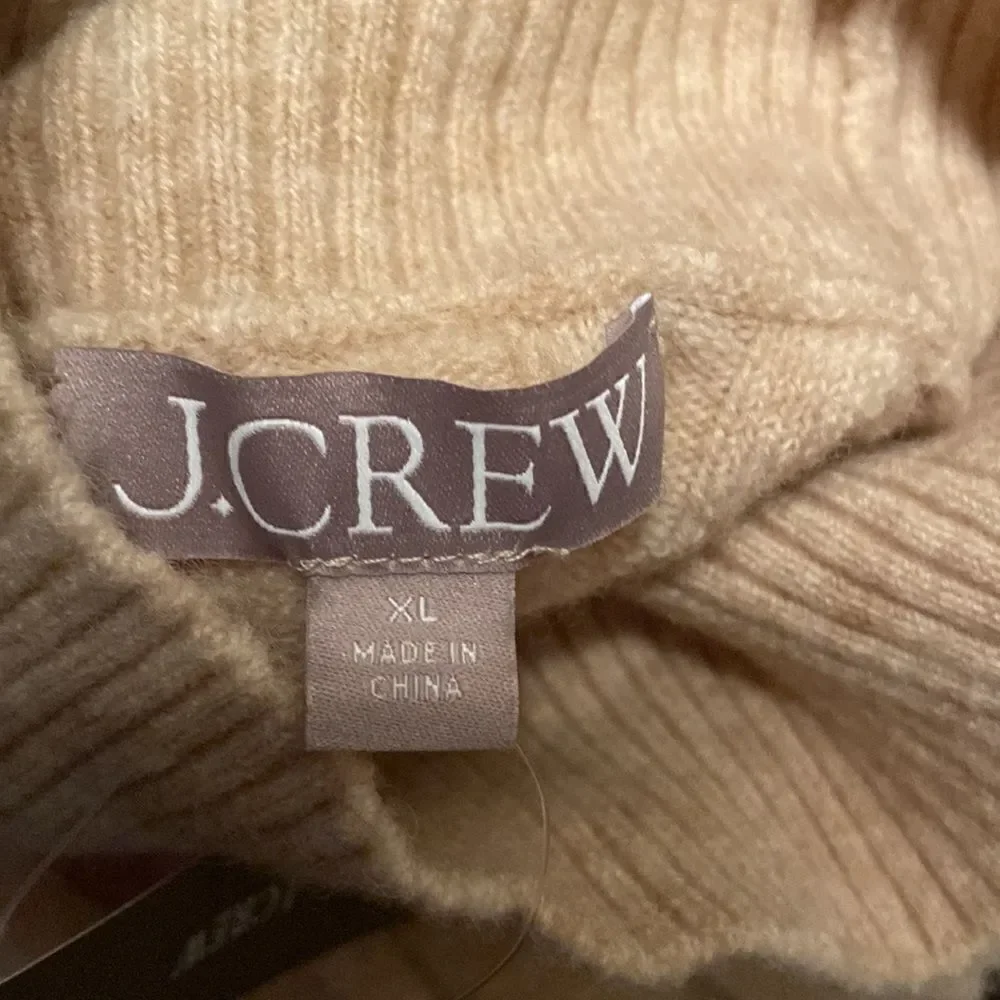 J Crew NWT Ribbed neck sweater size XL